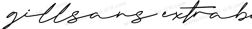 gillsans extrabolditalic字体转换
